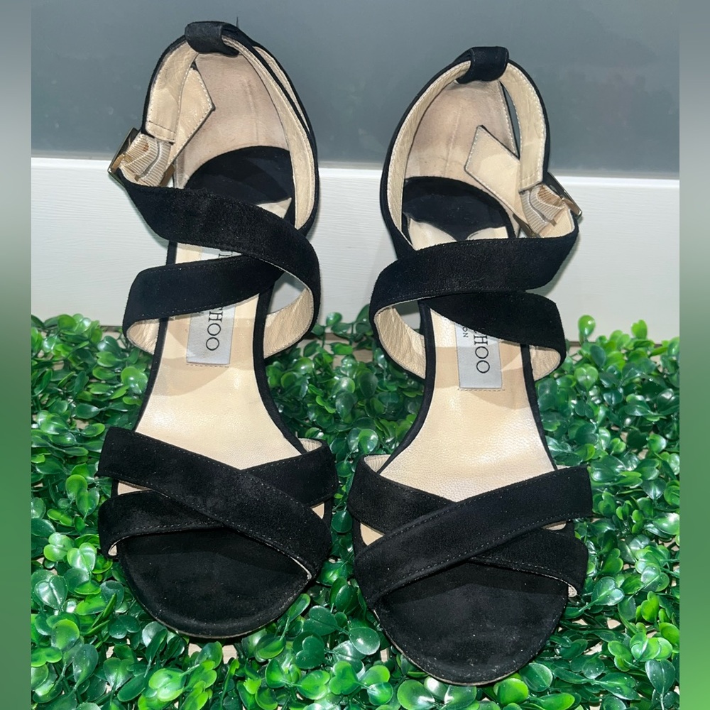 Jimmy Choo Black Strappy Sandals